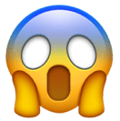 Emoji erschreckt
